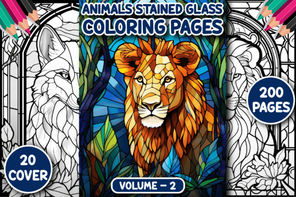 200 Animals Stained Glass Coloring Pages: Your Creative Sanctuary