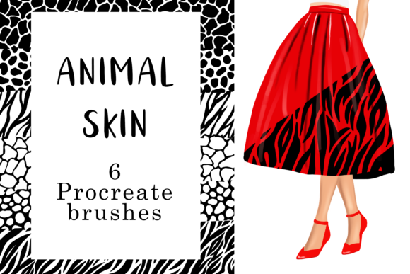 Animals Print Patterned Procreate Brush: Wild Design Assets