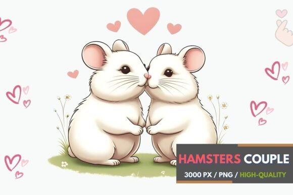 Bring Love and Charm to Your Designs with This Hamster Art Print