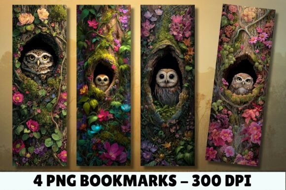 Charming Forest Owl Bookmark: A Creative Asset for Makers