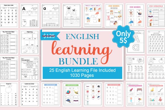 English Learning Bundle: 1000+ Pages of Essential Skills