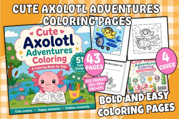 Exploring the Charm of Cute Kawaii Axolotl Coloring Pages