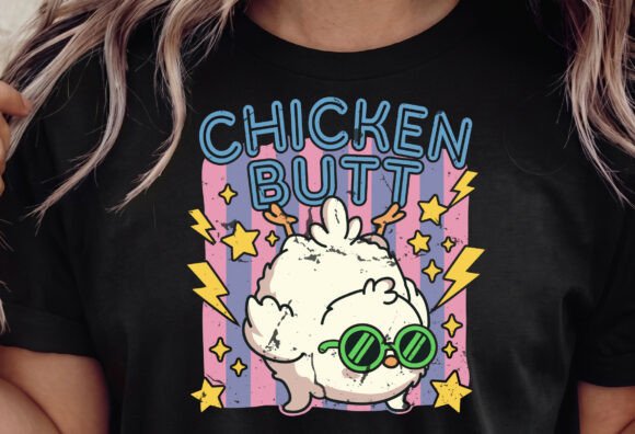 Funny Guess What Chicken Preppy Striped: A Playful Design Asset