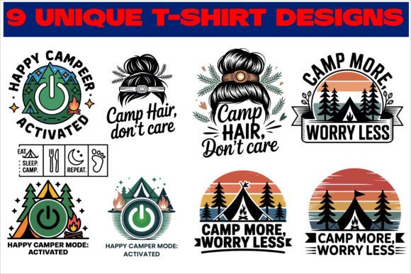 Just a Girl & Camp Vibes Bundle: Camping Graphics for Creators
