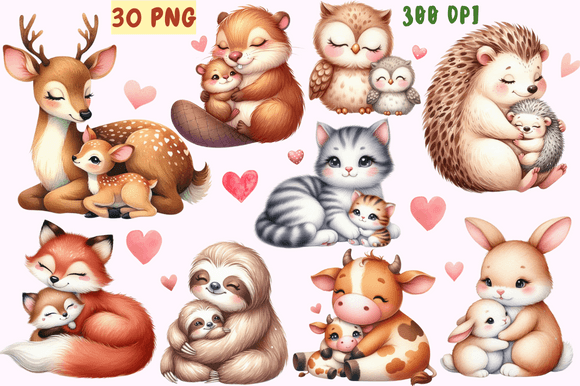Mothers and Babies Nursery Animals PNG: A Designer's Guide to Whimsical Charm