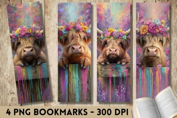 Rainbow Pastel Highland Cow Bookmark PNG: A Designer's Guide to Whimsical Branding