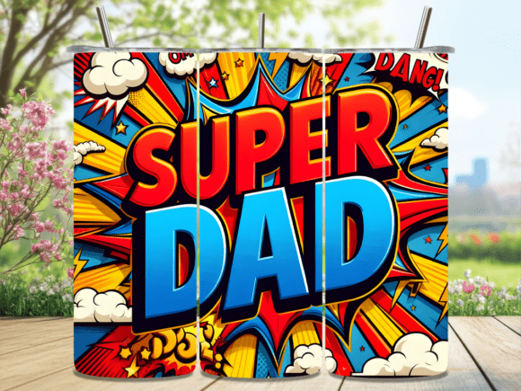 Super Dad Tumbler Wrap PNG: Celebrate Fatherhood in Style