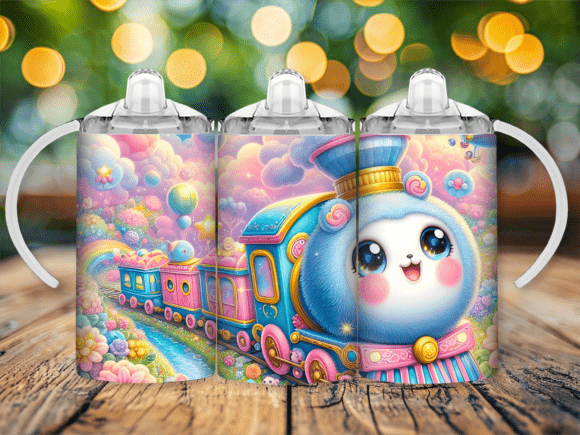 Sweeten Your Designs: Candy Land Train Sippy Cup Wrap